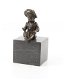 jongen -jongetje -brons beeld-sculptuur- zittend jongentje - 0 - Thumbnail