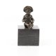 jongen -jongetje -brons beeld-sculptuur- zittend jongentje - 1 - Thumbnail