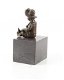 jongen -jongetje -brons beeld-sculptuur- zittend jongentje - 3 - Thumbnail
