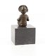 jongen -jongetje -brons beeld-sculptuur- zittend jongentje - 4 - Thumbnail