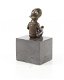 jongen -jongetje -brons beeld-sculptuur- zittend jongentje - 5 - Thumbnail