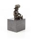 jongen -jongetje -brons beeld-sculptuur- zittend jongentje - 7 - Thumbnail