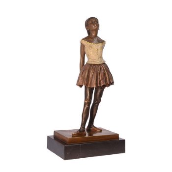 Een brons kleine 14-jarige danseres -bronzen beeld - 0
