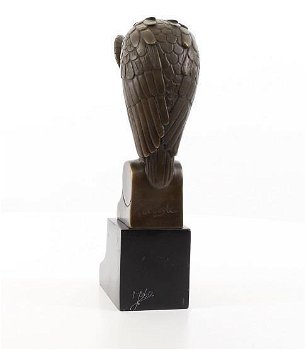Uil -bronzen beeld sculptuur van een uil-brons-deco - 4