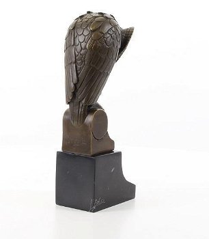 Uil -bronzen beeld sculptuur van een uil-brons-deco - 5