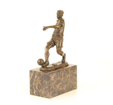 voetbal-voetballer-bronzen beeld voetbal speler - 2
