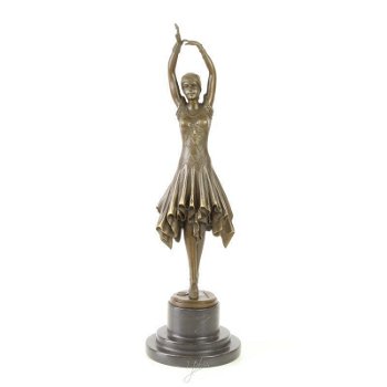 Mis kita-bronzen beeld van een vrouw MISS KITA -brons - 0