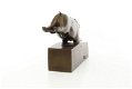 zwijn- bronzen beeld- van een zwijn, art deco stijl - 6 - Thumbnail