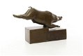 zwijn- bronzen beeld- van een zwijn, art deco stijl - 7 - Thumbnail