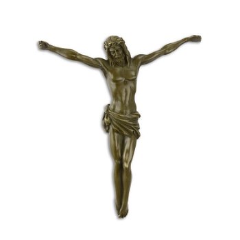 Brons beeld van de Here Jesus Christus -bronzen wand - 0