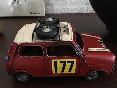 Mini cooper rallyuitvoering, rood, met de hand vervaardigd - 1