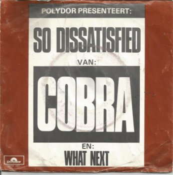 Cobra ‎– So Dissatisfied (1972) - 0