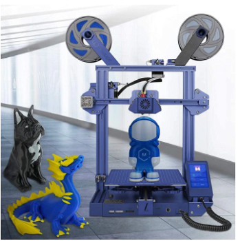 LOTMAXX Shark V2 3D Printer, Dual Extruder, Laser Engraving, Dual-Color Printing - Blue - 3