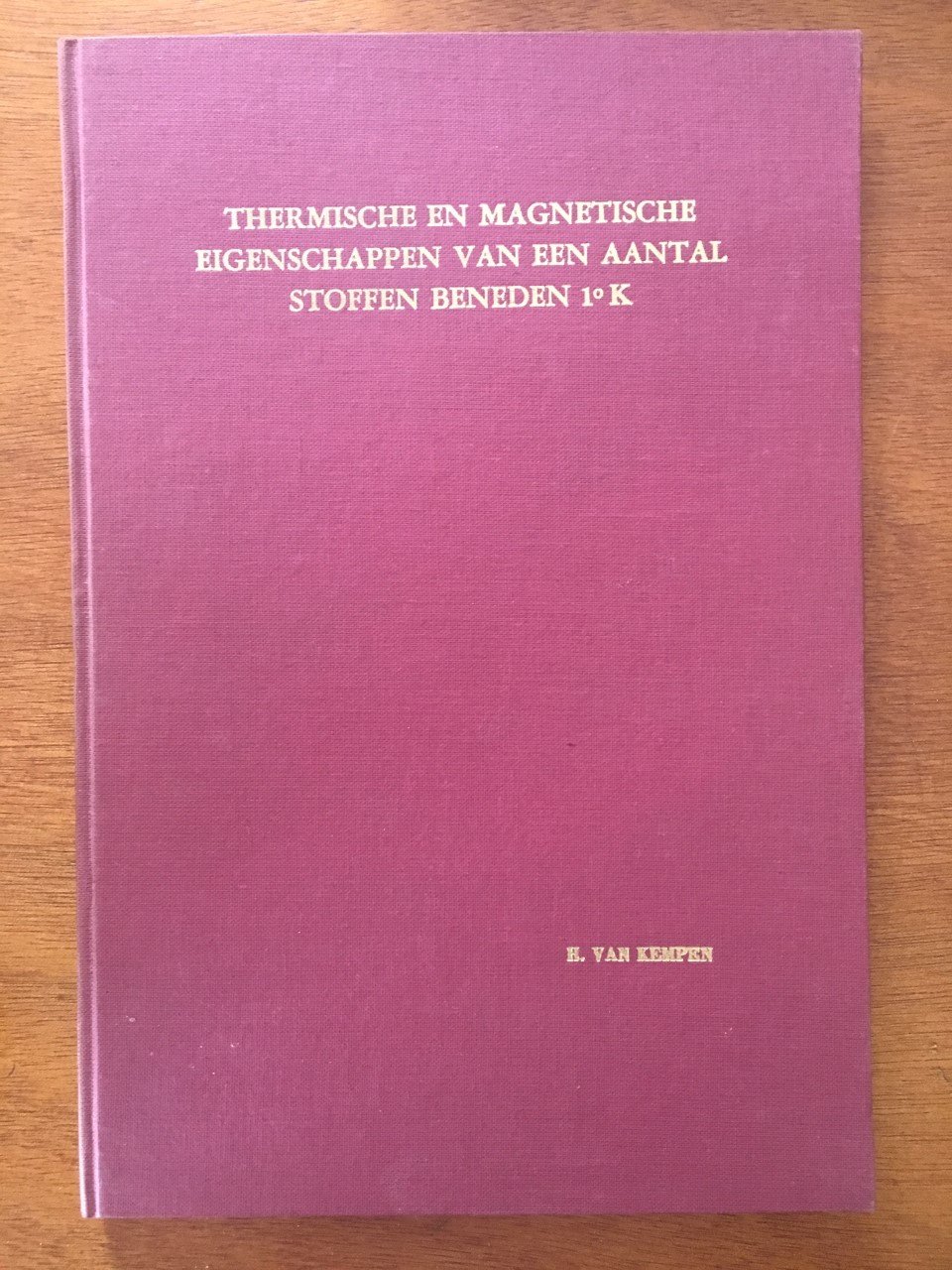 Thermische en magnetische eigenschappen van een aantal stoffen beneden 1ºK - R. van Kempen - nr. 1