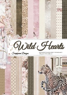 printable paper set collection wild hearts . 24 sheets plus 2 bonus cut apart sheets 