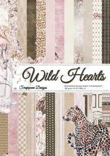 paper pack wild hearts . 48 sheets plus 1 bonus cut apart sheet 