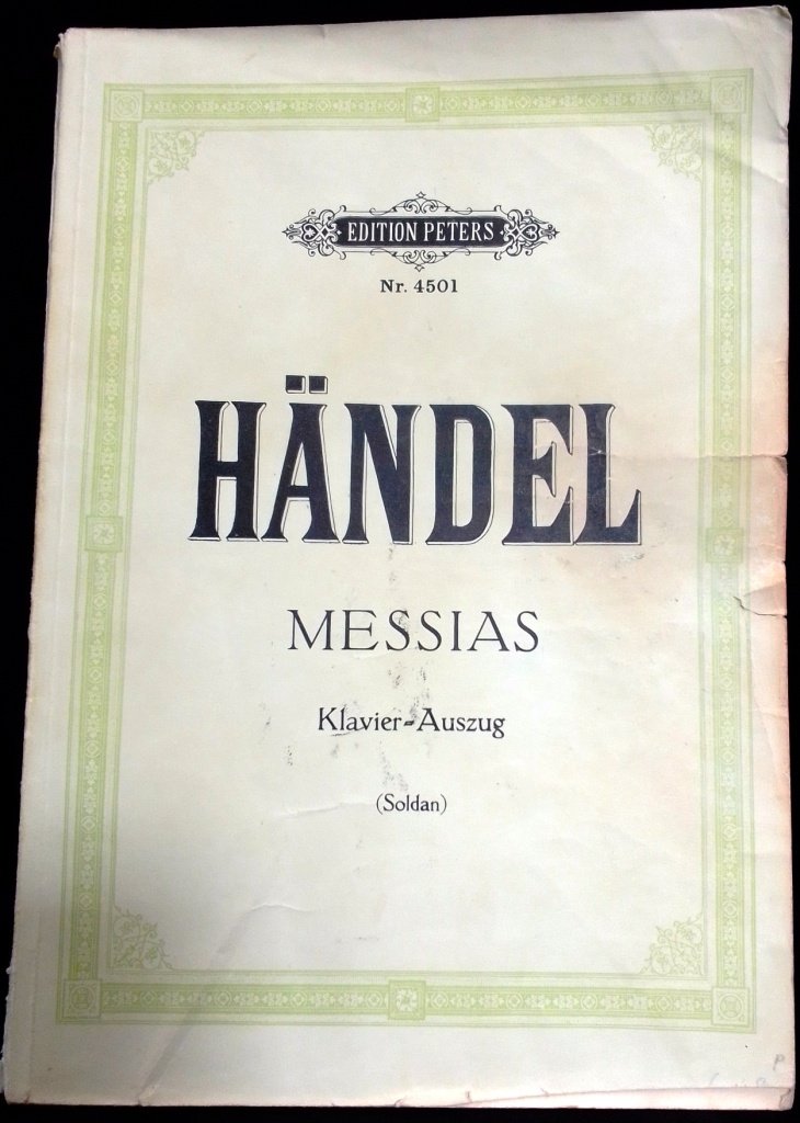 Messiah,Engels/Duits,Oratorium Händel,pianouittreksel,zgst - nr. 1