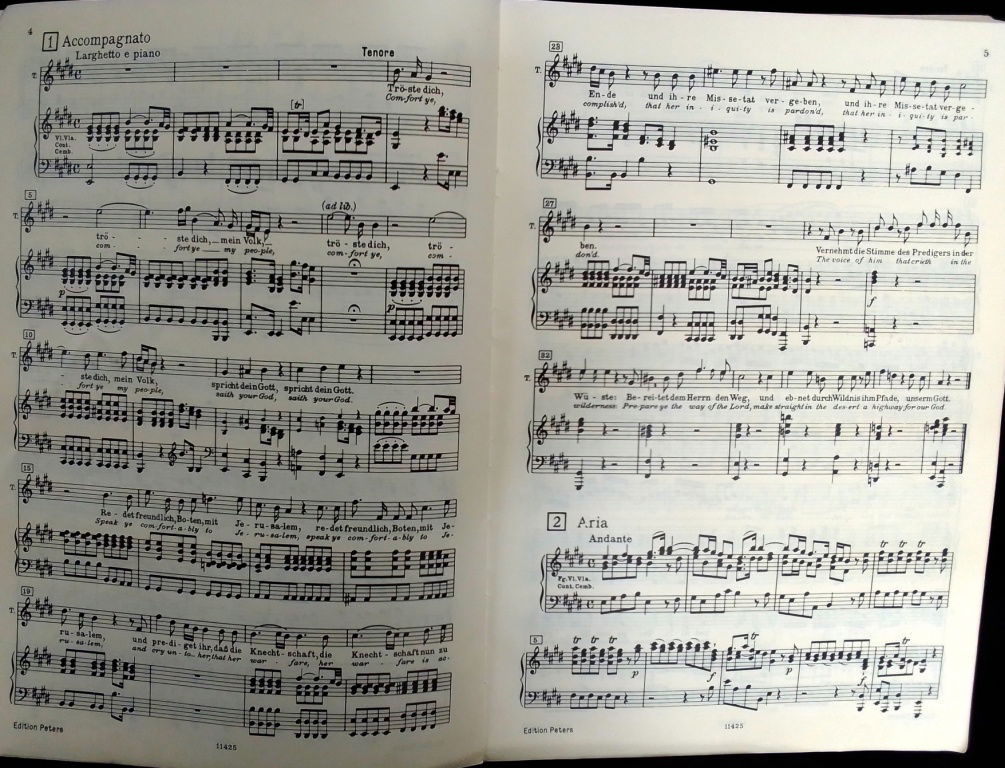 Messiah,Engels/Duits,Oratorium Händel,pianouittreksel,zgst - Afbeelding 4