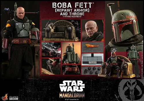 HOT DEAL Hot Toys The Mandalorian Boba Fett and Throne TMS056 - 0