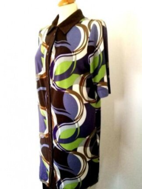 XANDRES blouse jurk retro print - nr. 1