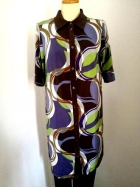 XANDRES blouse jurk retro print - Afbeelding 2