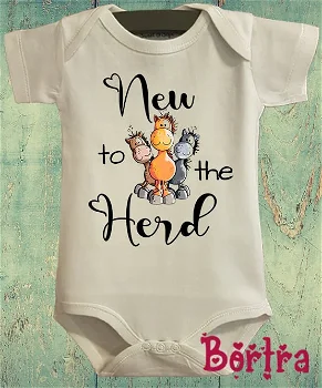 Babyromper met korte mouw - New to the herd. - 0