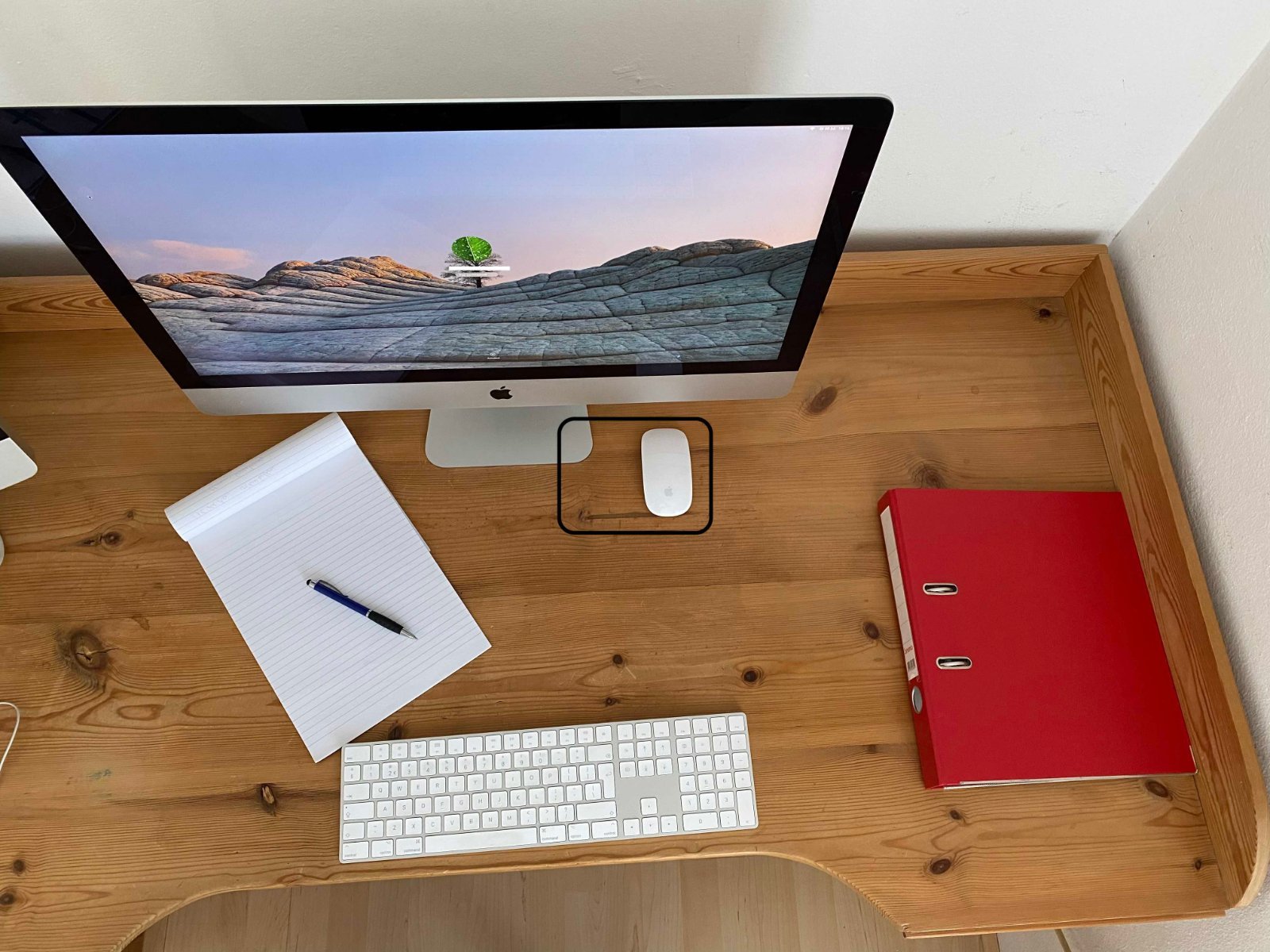 Uniek bureau van Noors grenen - Afbeelding 3