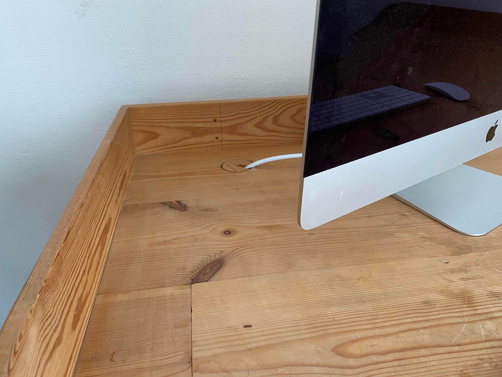 Uniek bureau van Noors grenen - Afbeelding 4