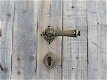 Antiek deurbeslag messing met veiligheidsvbevestiging - 3 - Thumbnail