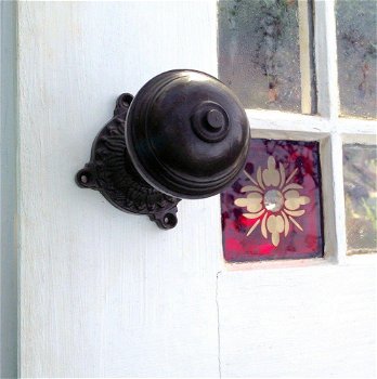 1 deur knop rozet, antiek ijzeren-knop-deurbeslag - 2