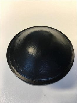 1 deurknop met rozet, van antieke ijzer, zwart-beslag - 1