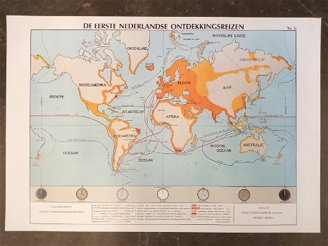 4 posters / landkaarten van Nederland en de wereld - 4