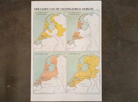 4 posters / landkaarten van Nederland en de wereld - 6