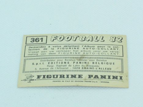 Rac. Jet Bruxelles - Ploegfoto - NR 361 - Football 82 - Panini - 1