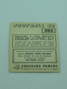 Rac. Jet Bruxelles - Gebauer - Goyvaerts - Davies - Imbert - NR 393 - Football 82 - Panini - 3