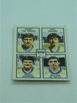 Rac. Jet Bruxelles - Van Marcke - Dacquin - Heremans - De Ruyck - NR 392 - Football 82 - Panini - 2