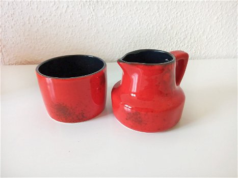 leuk retro rood koffiesetje - 2