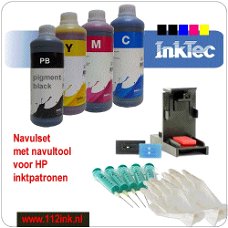 Inkt navulsets voor Brother, Canon, Epson of HP printers