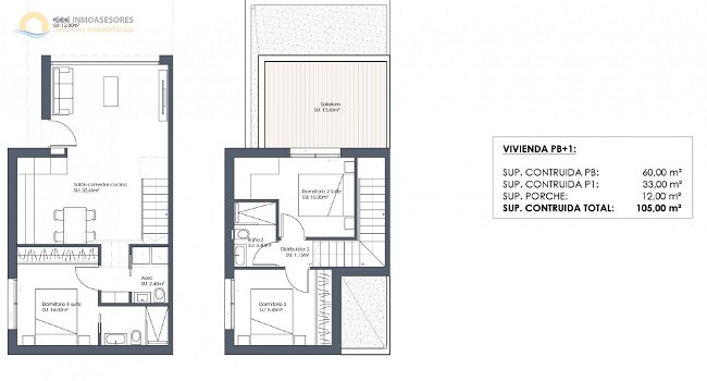 2 OF 3 SLAAPKAMER OPTIE WONING - BENIJOFAR Ref: MED012 - 6