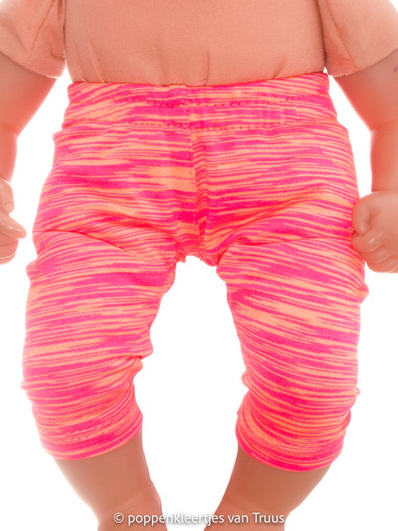 Annabel 36 cm Setje roze/geel/streep/bloem - Afbeelding 4