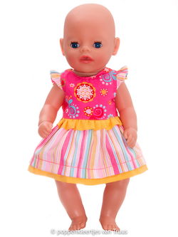 Baby Born Soft 36 cm Setje roze/geel/streep/bloem