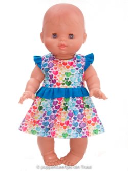 Paola Reina 34 cm Setje hartjes/multi/blauw