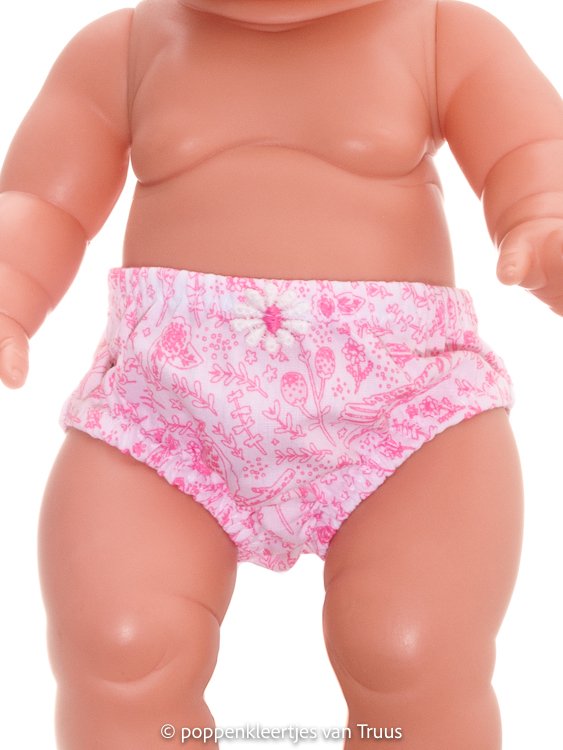 Paola Reina 34 cm Setje roze/wit/vogeltjes - Afbeelding 4