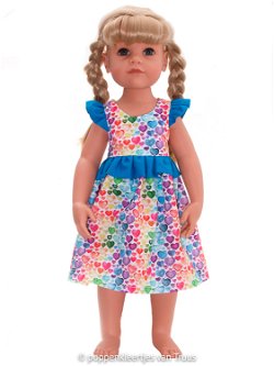 Götz pop Hannah 50 cm Setje hartjes/multi/blauw