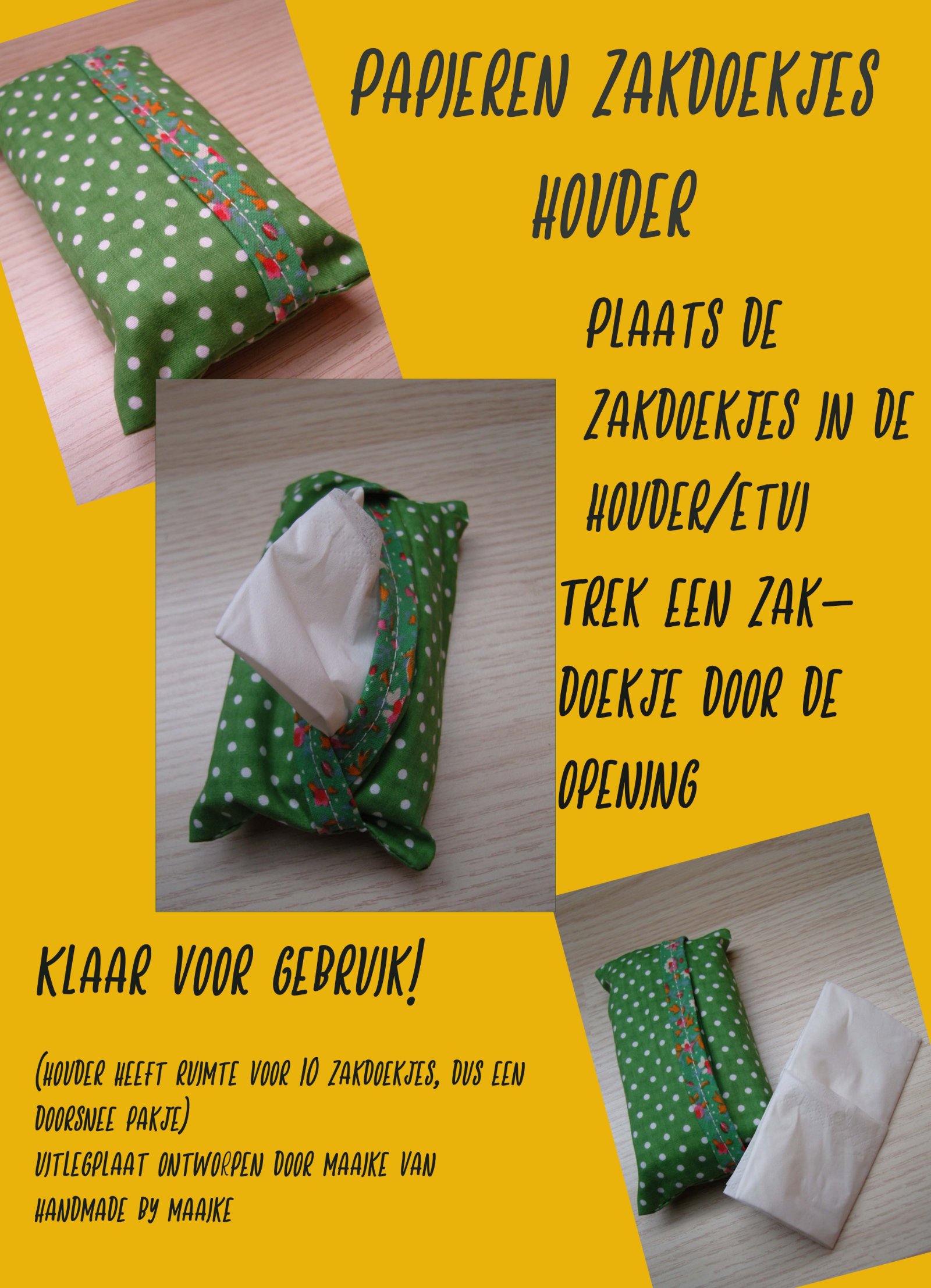 Zakdoekjes houder/etui cadeauset thema rood & wit - Afbeelding 2