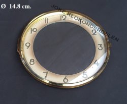 = Pendule deur / wijzerplaat = bol glas =45187