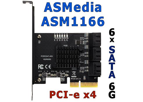 Marvell 88SE9125 6G SATA PCIe Controller, 2-6 Port, SSD, W10 - 1