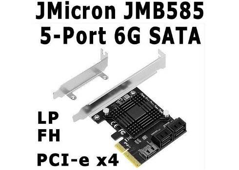 Marvell 88SE9125 6G SATA PCIe Controller, 2-6 Port, SSD, W10 - 5