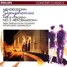 New Philharmonia Orchestra  -  Mendelssohn, Wolfgang Sawallisch – Symphonies 4 and 5  (CD) Nieuw