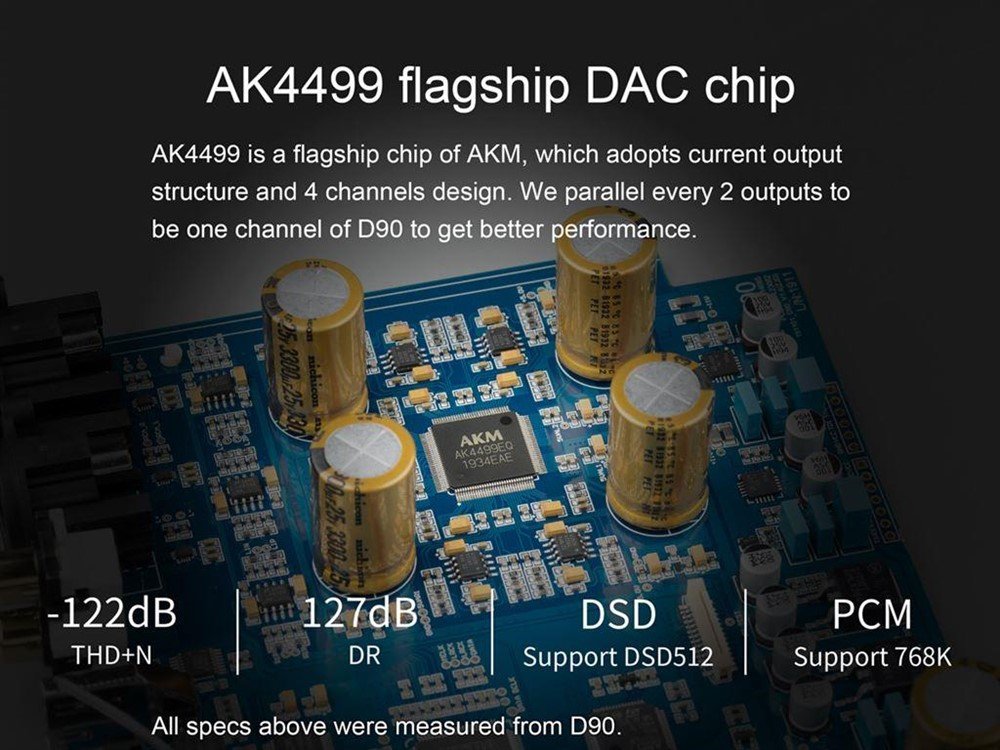 TOPPING D90 MQA Balanced DAC AK4499 XMOS XU216 I2S 32bit 768 - Afbeelding 3